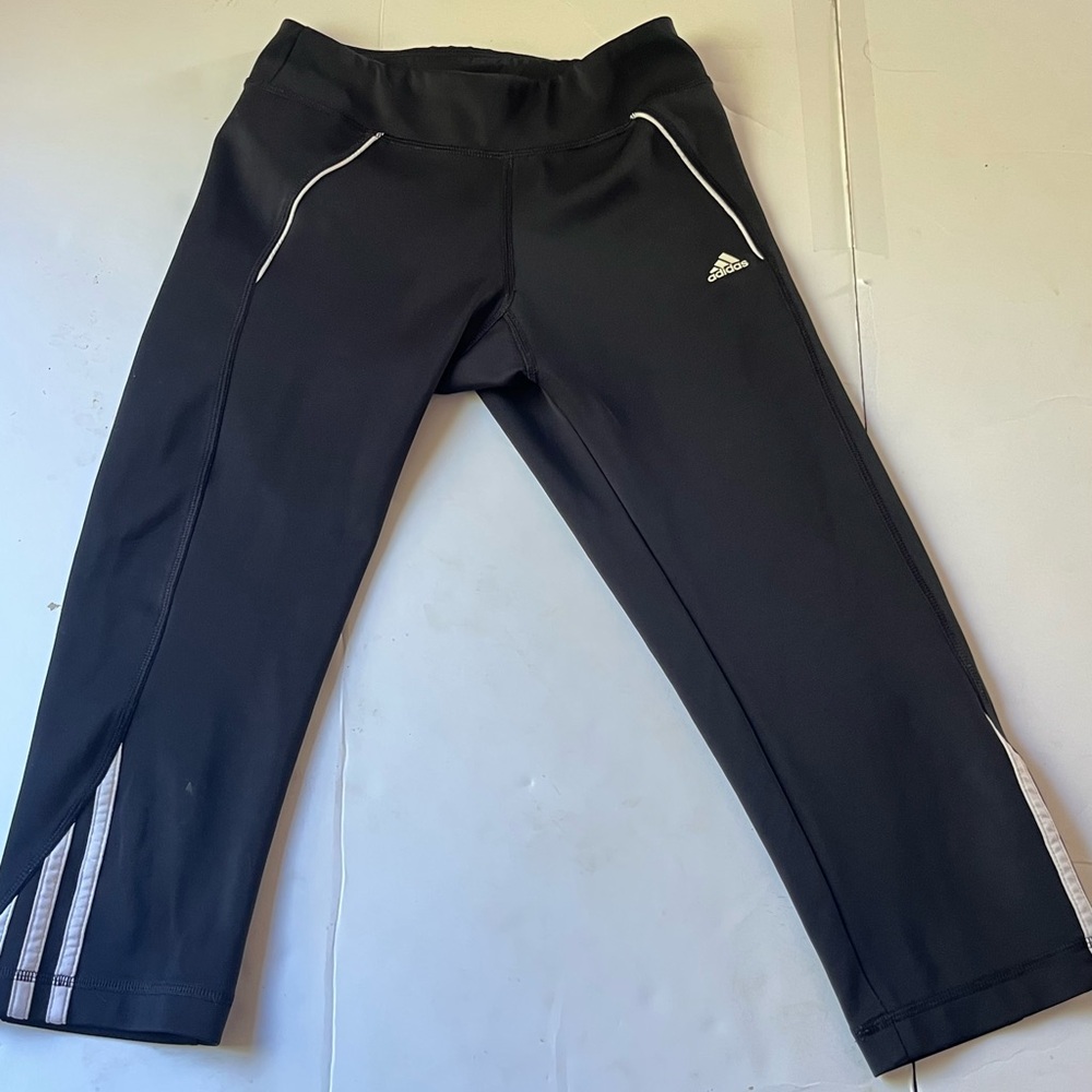 Adidas women’s size small Black and White Leggings workout gym exercise
